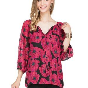 JADE  Floral Peasant Top